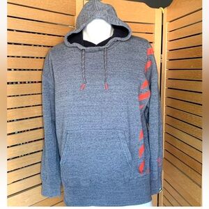 NIKE Track & Field Mens Medium Gray Pull Over Hoodie Sweatshirt